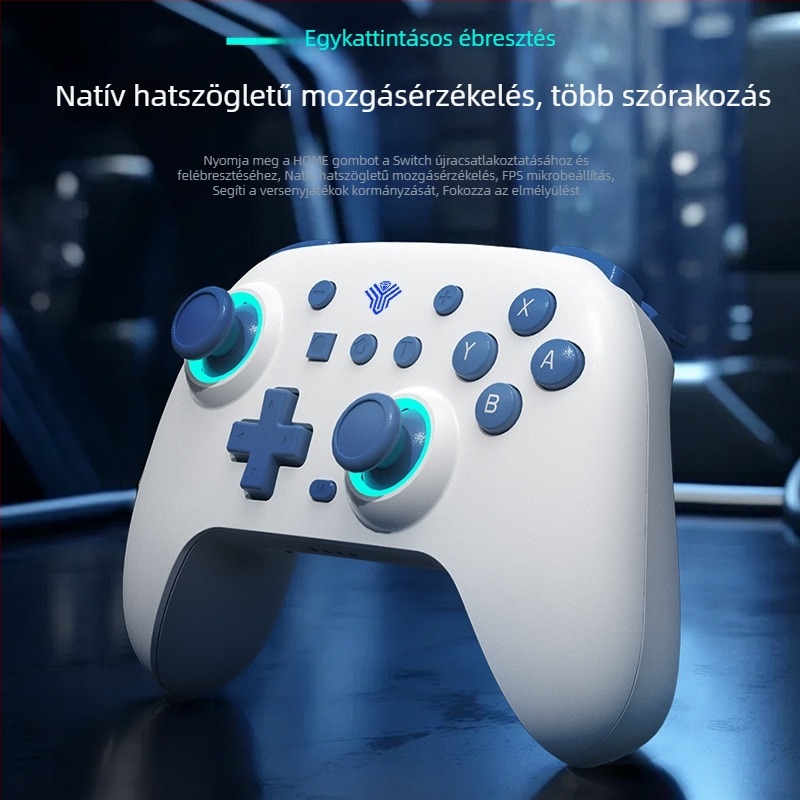 Vezeték nélküli Switch kontroller Bluetooth-kapcsolattal PC-hez, Androidhoz és iOS-hez – Hall-szenzoros joystick