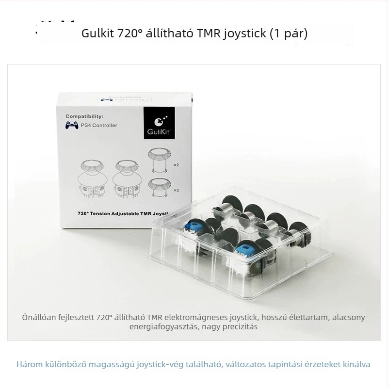 Elektromágneses joystick 720°-os állítható nyomatékkal Xbox Elite Series 2-hez és PS4/PS5/Switch-hez — 4 gombos kialakítás