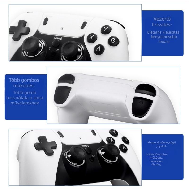 Vezeték nélküli dupla joystickos játékkonzol, HDMI, 64 GB tárhely, retro stílus, eredeti játékszoftver