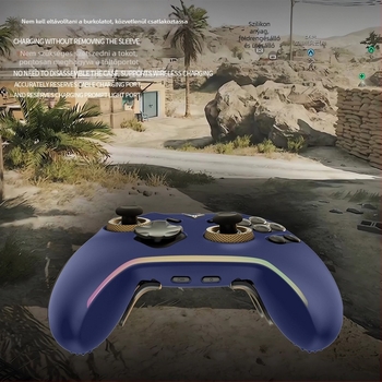 Szilikon védőtok Flydigi Black Warrior 5Pro játékkontrollerhez, 4 joystick sapkával, injektált kivitelben