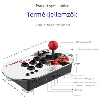 M9 retro játékkonzol 64G/128G/256G memóriával, vezeték nélküli USB interfész, két játékos számára