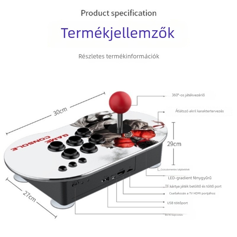 M9 retro játékkonzol 64G/128G/256G memóriával, vezeték nélküli USB interfész, két játékos számára