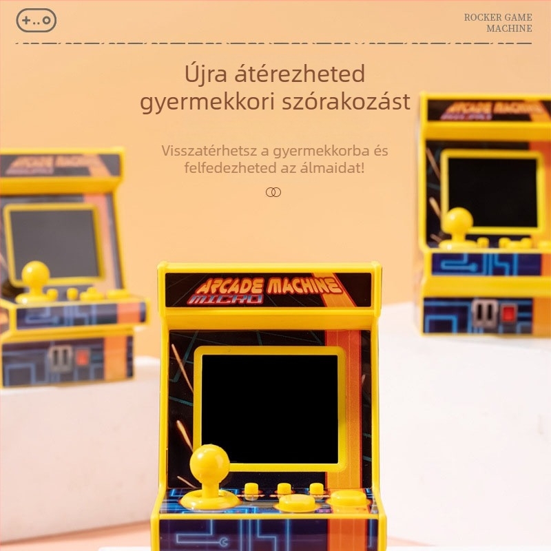 Hordozható 8‑bit arcade konzol 152 beépített játékkal – nosztalgikus retro joystick dizájn, hordozható, egyjátékos