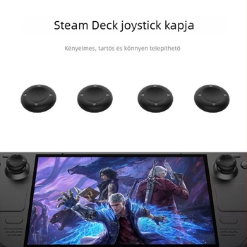PGTECH SteamDeck OLED védő készlet – porvédő dugók, érintőpanel matricák és szilikon joystick sapkák (Kompatibilis: SteamDeck OLED/SteamDeck, Tömeg: 27 g)