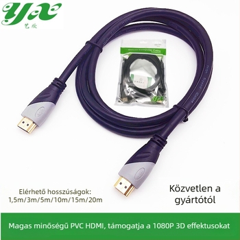 HDMI-kábel 1.4-es verzió, hossz 1,5–20 m, CCS vezető, 1080p támogatás, kompatibil TV-vel és set-top box-szal