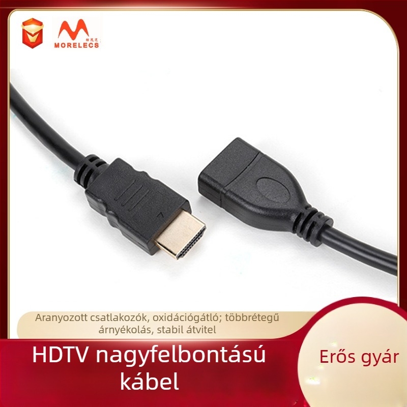 HDTV HDMI bővítő kábel, férfi‑tól nőig, 1080p felbontású