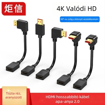 HDMI bővítő kábel, férfi–nő, 2.0, 4K támogatás, 0,5 m, televízióhoz, számítógéphez és laptophoz, 3D HD videó