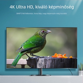 HDMI-kábel 2.0, 4K-kompatibilis, aranyozott érintkezők, réz vezetők