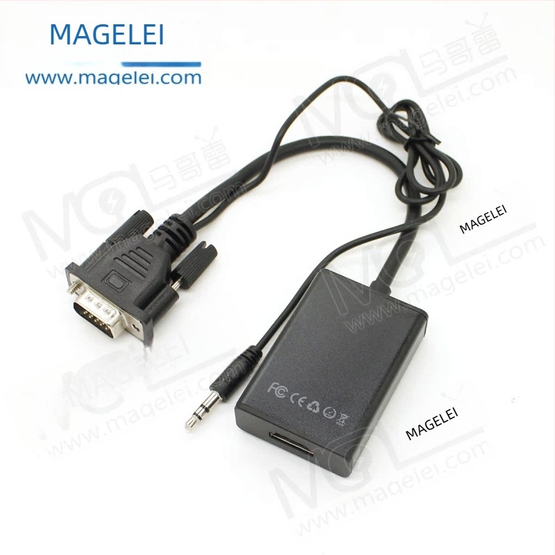VGA–HDMI adapter hanggal, VGA–HDMI kapcsolat, 20 cm réz kábellel, modell MGLVGA2018