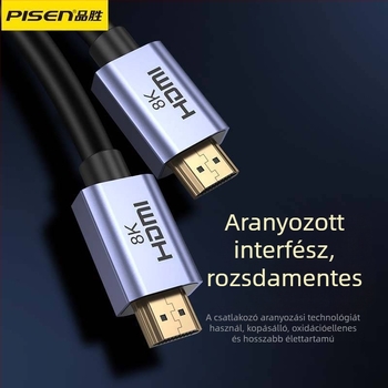 Pinsheng HDMI-kábel, aranyozott csatlakozók, 1.5 m hossz, ötvözetes vezető