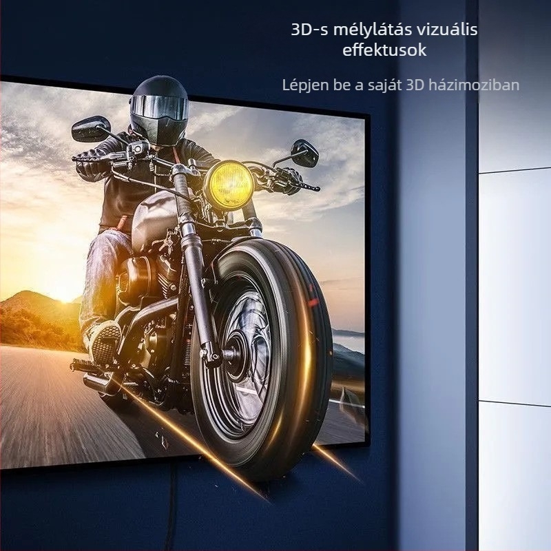 HDTV videó kábel, 4K60Hz, 2.0, számítógépről TV-re, set-top boxra és projektorra, hossz 2 m, ötvözet vezető, aranyozott bevonattal