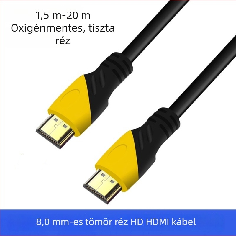 Tiszta réz HDMI-kábel, 1,5 m, HDMI 1.4, számítógéphez, tévéhez, monitorhoz és projektorhoz