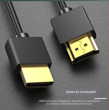 HDMI ultra rövid kábel 2.0, 4K monitorhoz, 10 cm