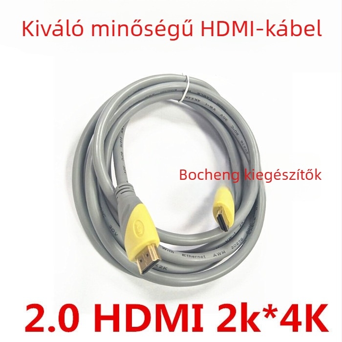 HDMI-kábel, HDMI 2.0, 4K támogatás, réz vezető, PC-kompatibilis