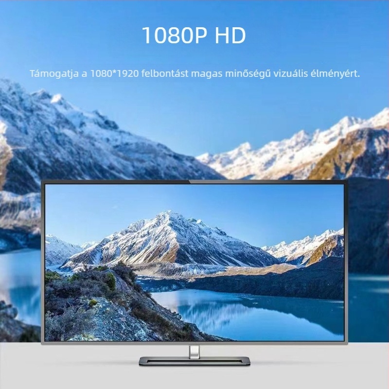 DisplayPort–to–VGA kábel, 1,8 m, rézvezető, nikkelezett csatlakozók, adapterkábel, 1080p videó