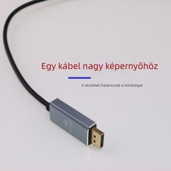USB-C → DP 8K HD adapter, 2 m ötvözött kábel, USB 3.1 interfész