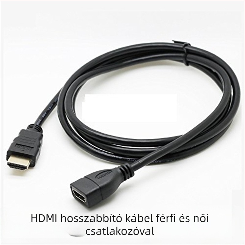 HDMI férfi–női bővítőkábel, 4K, HDMI 2.0, rézvezető, 1,5 m