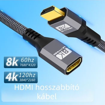 HDMI 2.1 tiszta réz ultranagy felbontású hosszabbító kábel 8K TV-hez, számítógéphez és projektorhoz
