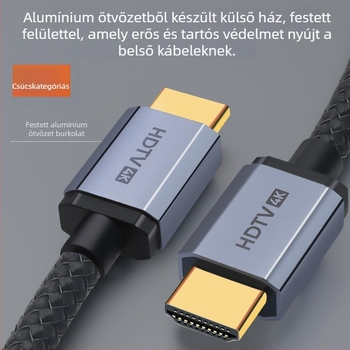 HDMI-kábel, HDMI 2.0, 4K támogatás, réz vezető, nikkelt bevonatú csatlakozók, HDMI–HDMI
