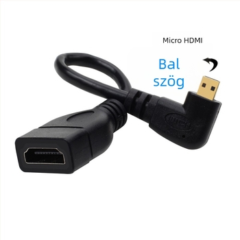 Micro HDMI–ről HDMI‑re adapter, Micro HDMI bemenetről standard HDMI kimenetre, támogatja a HDMI 2.0/1.4 és a 4K felbontást