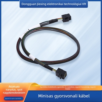 Mini SAS HD 12G szerverkábel, SFF-8643-tól SFF-8643-ig, RAID kártya backplane-hez, réz vezető, injekciós hegesztés