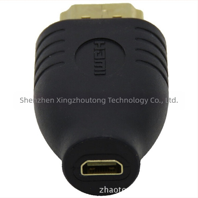 XZT HDMI A férfi → micro HDMI női adapter, réz vezeték, injekciós öntésű ház, HDMI-mikro interfész
