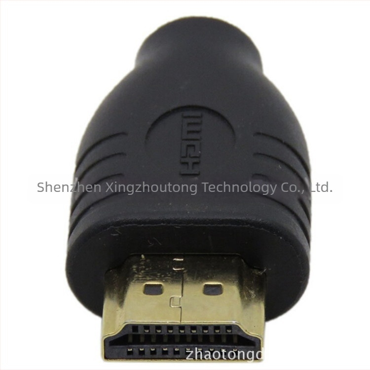 XZT HDMI A férfi → micro HDMI női adapter, réz vezeték, injekciós öntésű ház, HDMI-mikro interfész