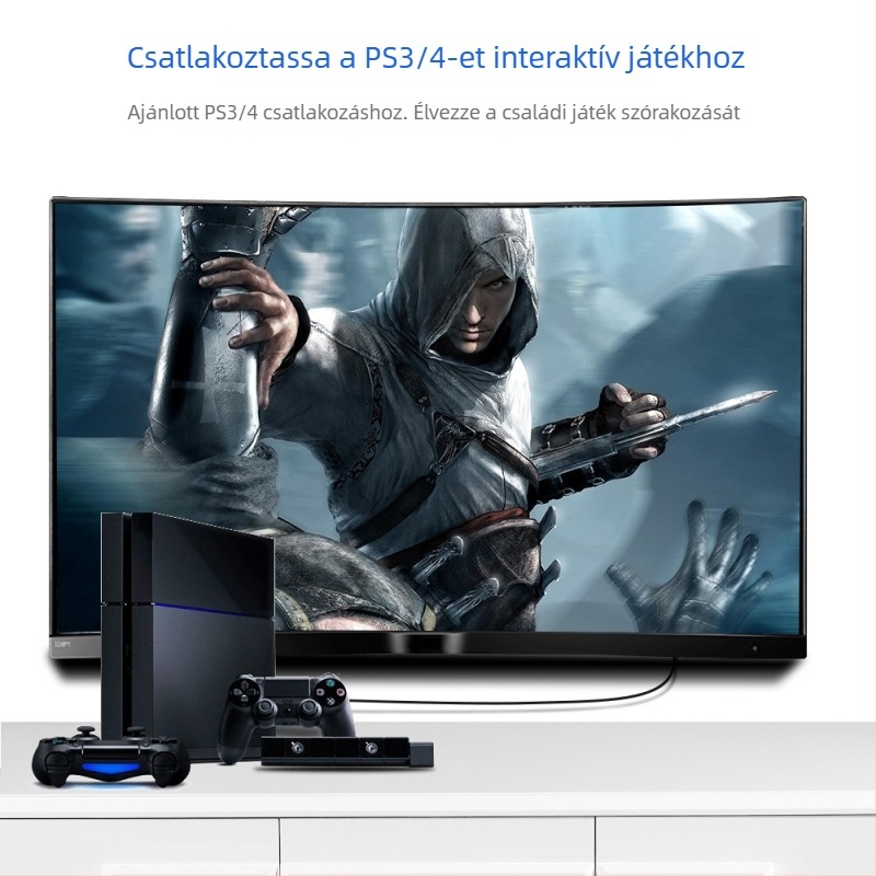 HDMI2.0 plos HDMI-kábel TV-hez, számítógéphez és PS3/PS4-hez — oxigénmentes réz, aranyozott bevonat, modell HDMI2.0