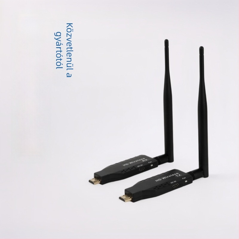 HDMI vezeték nélküli bővítő, 50 m hatótávolság, adó és vevő, 1080P, aranyozott csatlakozók