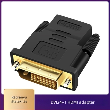 DVI-24+1 to HDMI kétirányú adapter TV-hez, PC-hez és monitorhoz | HYX-57, aranyozott réz HDMI-kábel, 5 cm