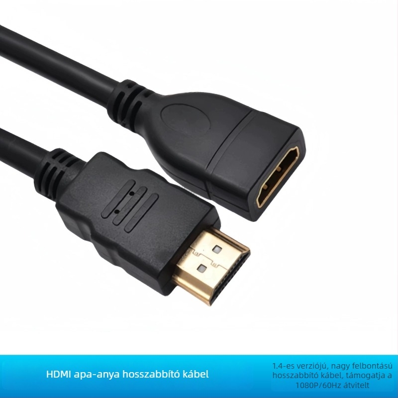HDMI hosszabbító kábel 1.4, csatlakozó férfi–női, televízióhoz, számítógéphez és projektorhoz, 1080p