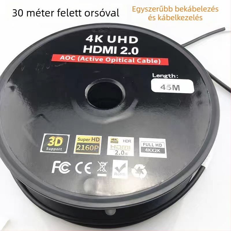 HDMI optikai szálas kábel 2.0, 4K mérnöki kábel, professzionális minőség
