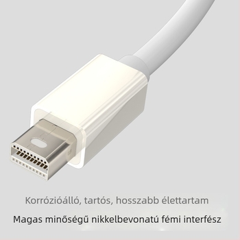 Mini DP kábel, férfi–férfi, 1,8 m, rézvezető, PC-hoz Mini DP interfésszel