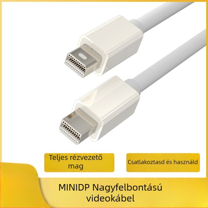 Mini DP kábel, férfi–férfi, 1,8 m, rézvezető, PC-hoz Mini DP interfésszel