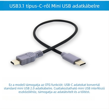 USB-kábel Micro USB interfésszel, OTG-támogatás, réz vezető, modell 15615