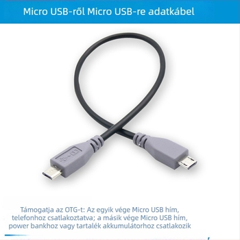 USB-kábel Micro USB interfésszel, OTG-támogatás, réz vezető, modell 15615