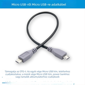 USB-kábel Micro USB interfésszel, OTG-támogatás, réz vezető, modell 15615