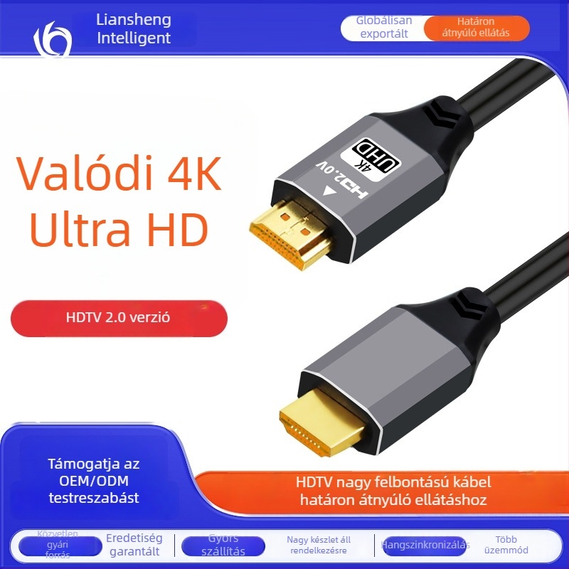 HDTVI 2.0 magas felbontású kábel set-top box és számítógépes monitor közé 4K vetítéshez, HDTV kábel