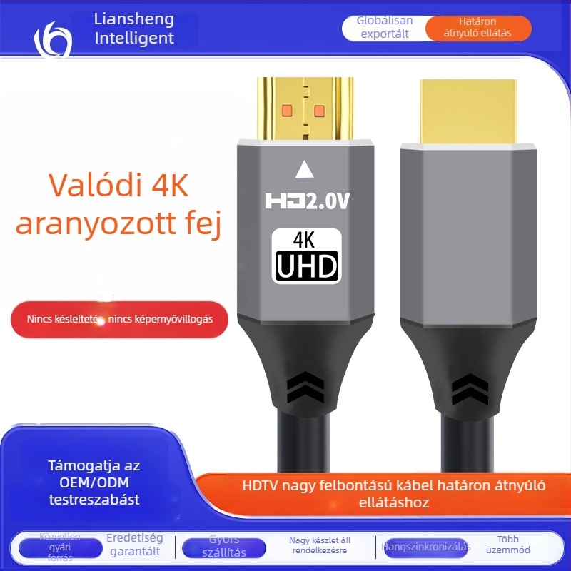 HDTVI 2.0 magas felbontású kábel set-top box és számítógépes monitor közé 4K vetítéshez, HDTV kábel
