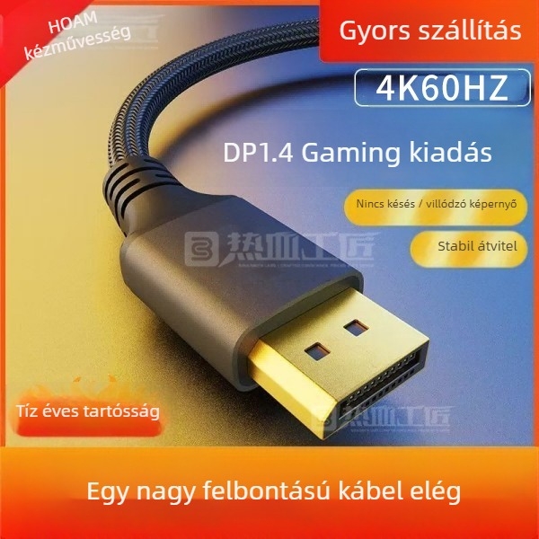 Hot-Blooded Craftsman HDMI adapterkábel, aranyozott alumíniumötvözetből, PC-hez