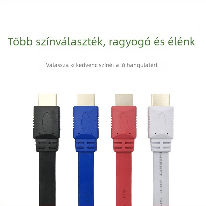 HDMI lapos kábel, 1,5–20 m, 3D támogatás, verzió 1.4