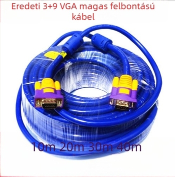 3+9 vezetővel rendelkező VGA-kábel, oxigénmentes réz, 1,5 m hosszú