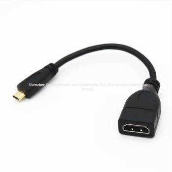 Micro HDMI–HDMI női adapterkábel, HDMI női–Micro HDMI férfi hosszabbító, verzió 1.4