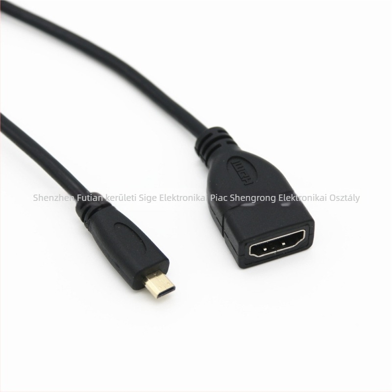 Micro HDMI–HDMI női adapterkábel, HDMI női–Micro HDMI férfi hosszabbító, verzió 1.4