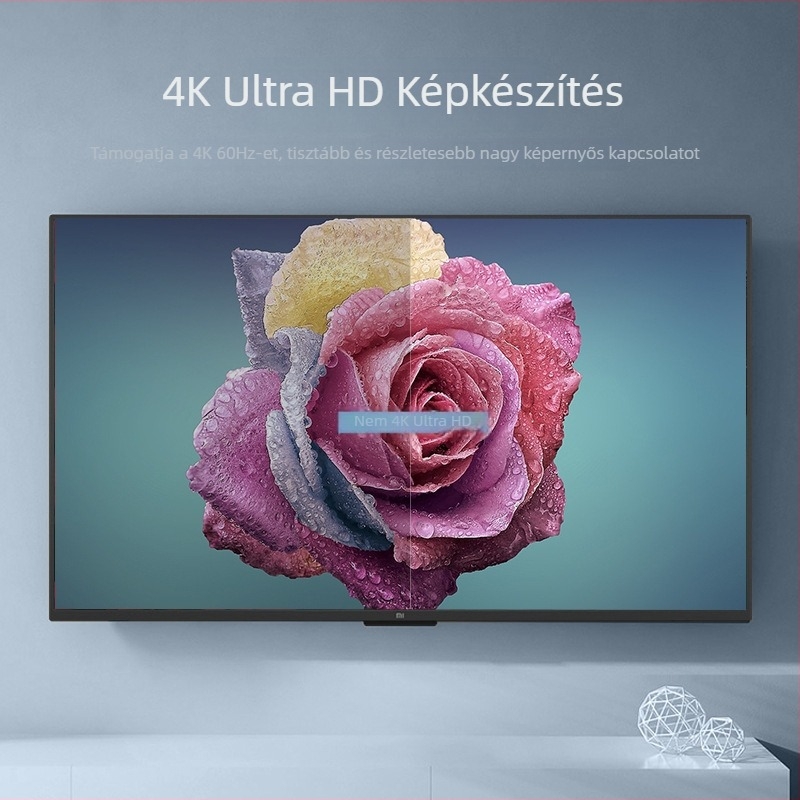 HDMI 2.0 hosszabbító kábel 4K/3D videóhoz, vékony, aranyozott érintkezők, oxigénmentes réz, 3 m hosszú