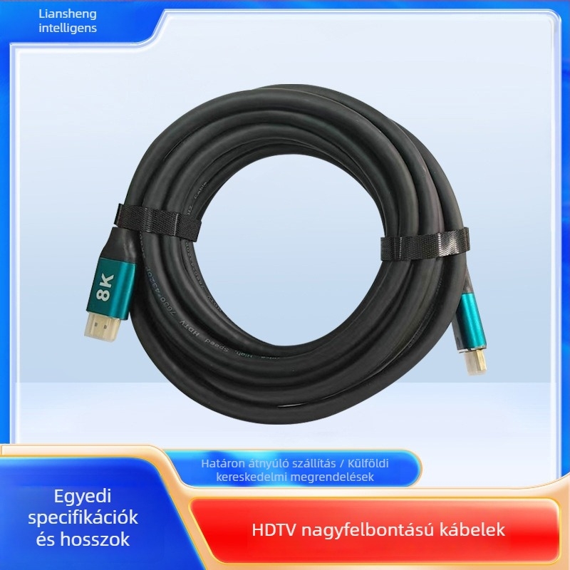 HDMI-kábel HDTV-hez, 1,5 m hosszú, aranyozott, acélmagot rézzel bevont