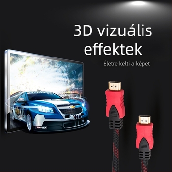 HDMI-kábel 1,5 m – aranyozott csatlakozók, rézbevonatú acélmag, PC-hez, TV-hez, monitorhoz és set-top boxhoz