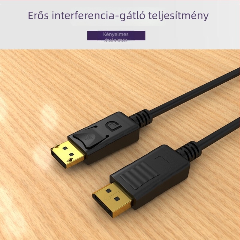 DP-DP kábel, verzió 1.2, 4K60Hz, DP férfi- DP férfi, magas felbontású videó kábel számítógép-monitorhoz