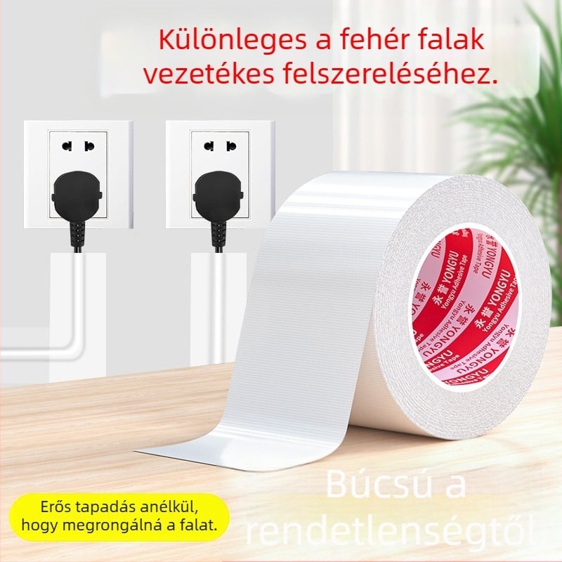 DEIRE89 tápkábelfixáló eszköz – géz + polietilén anyagból, töltőkábelek rögzítésére