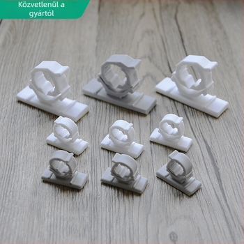 Melbonson - Műanyag vezeték-clip, önragasztó, fúrás nélkül, modern letisztult stílus, ideális íróasztalhoz, hálószobába és nappaliba